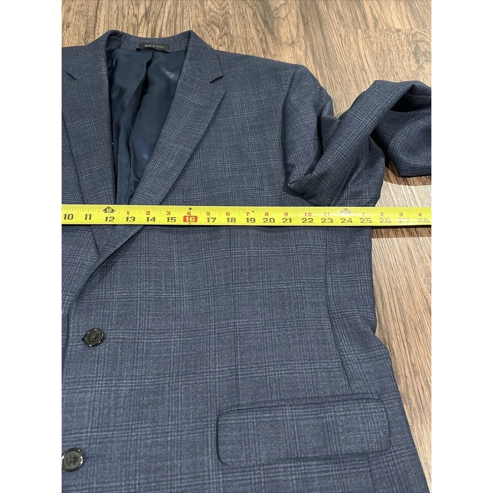 LRL Ralph Lauren Black Label Blazer  Men's Size 48L Color Blue Plaid